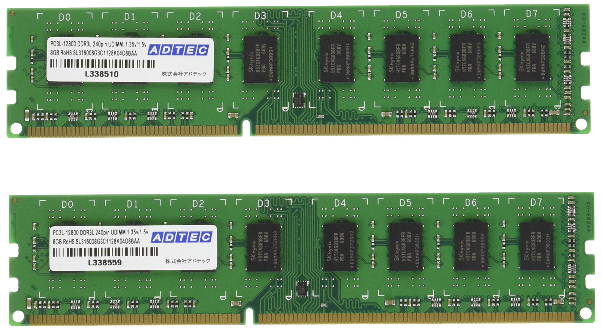 Amazon | アドテック DDR3 1333/PC3-10600 Unbuffered DIMM 8GB×2枚組
