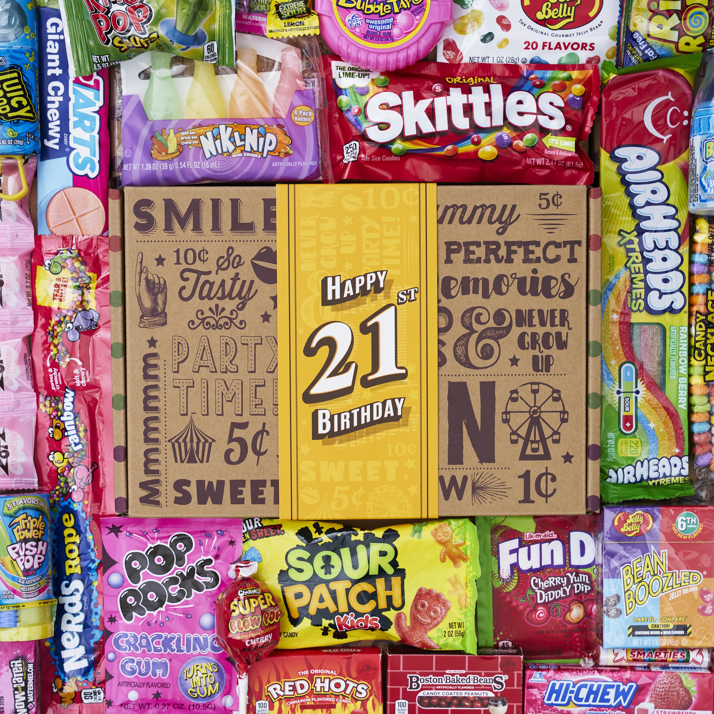 Amazon.com : Vintage Candy Co. 21th Milestone Birthday Retro Candy