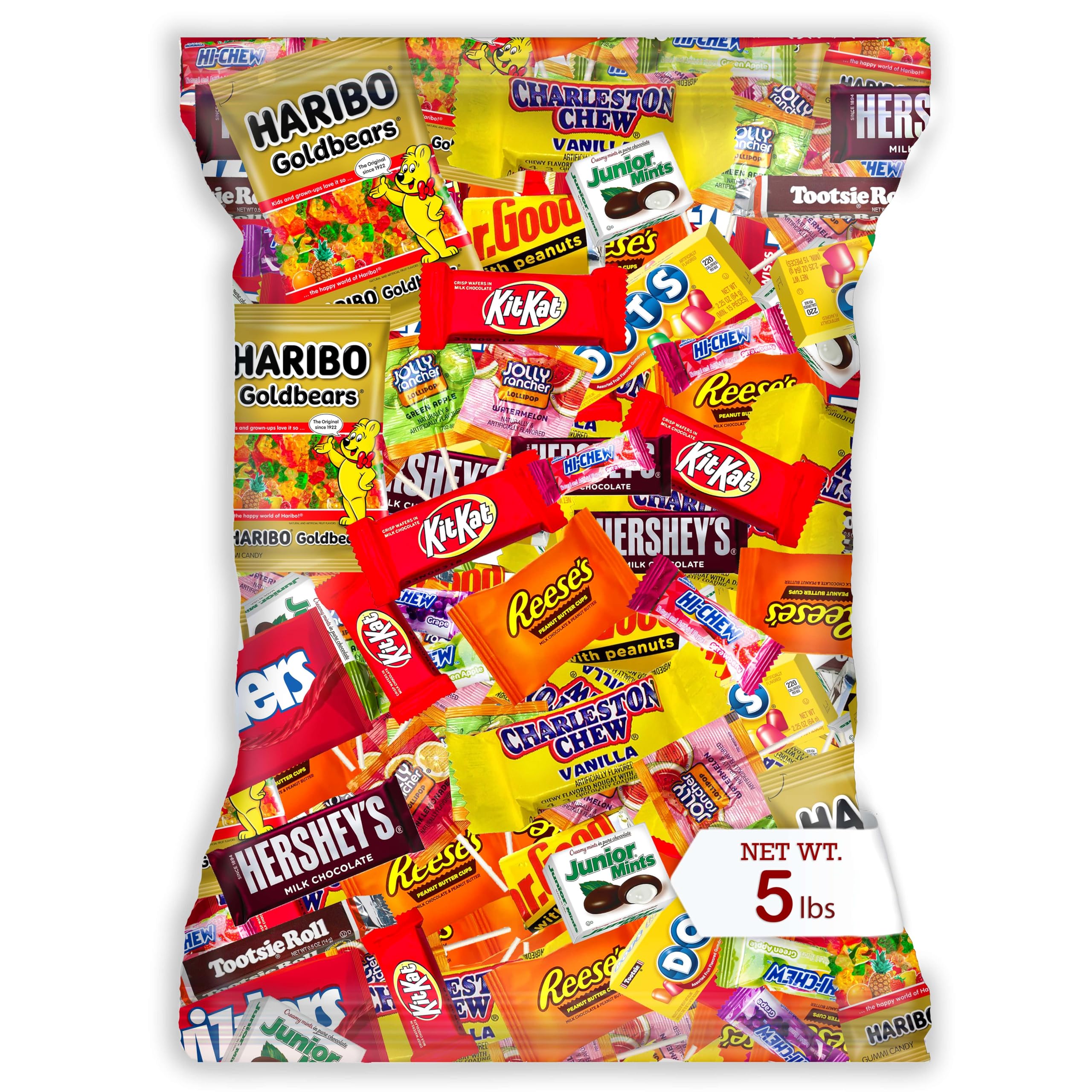 Individually Wrapped Mini Candy & Chocolate Mix - 5 lb Bulk Easter Candy Assortment - Valentine's Day - Pinata Stuffer Candies Variety Pack, Office