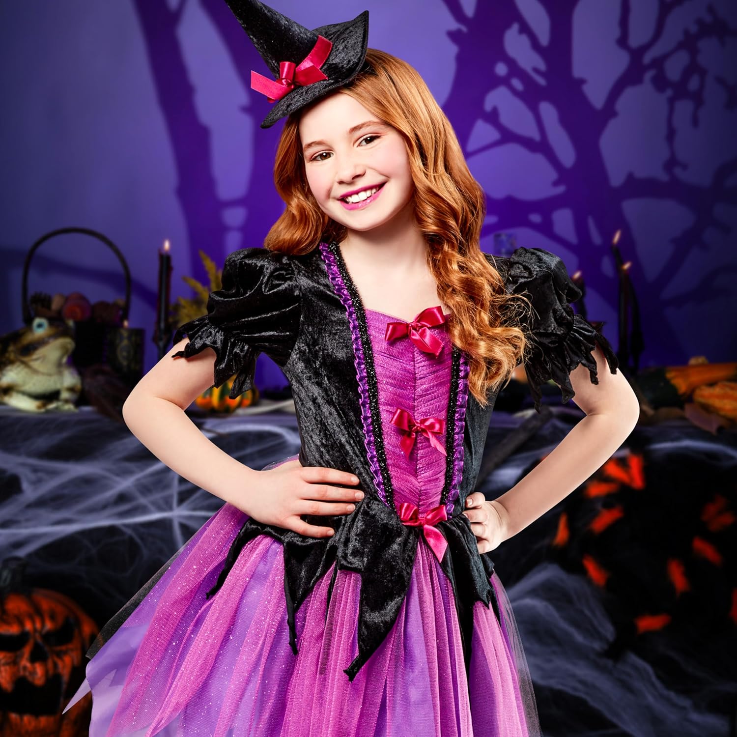Rubies Purple Witch Costume Dress for Kids - Image 6