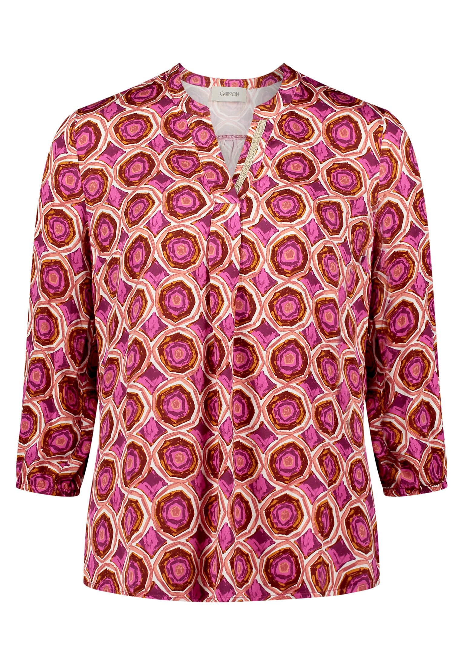 Cartoon Damen Bluse Kurz 3/4 Arm Bluse