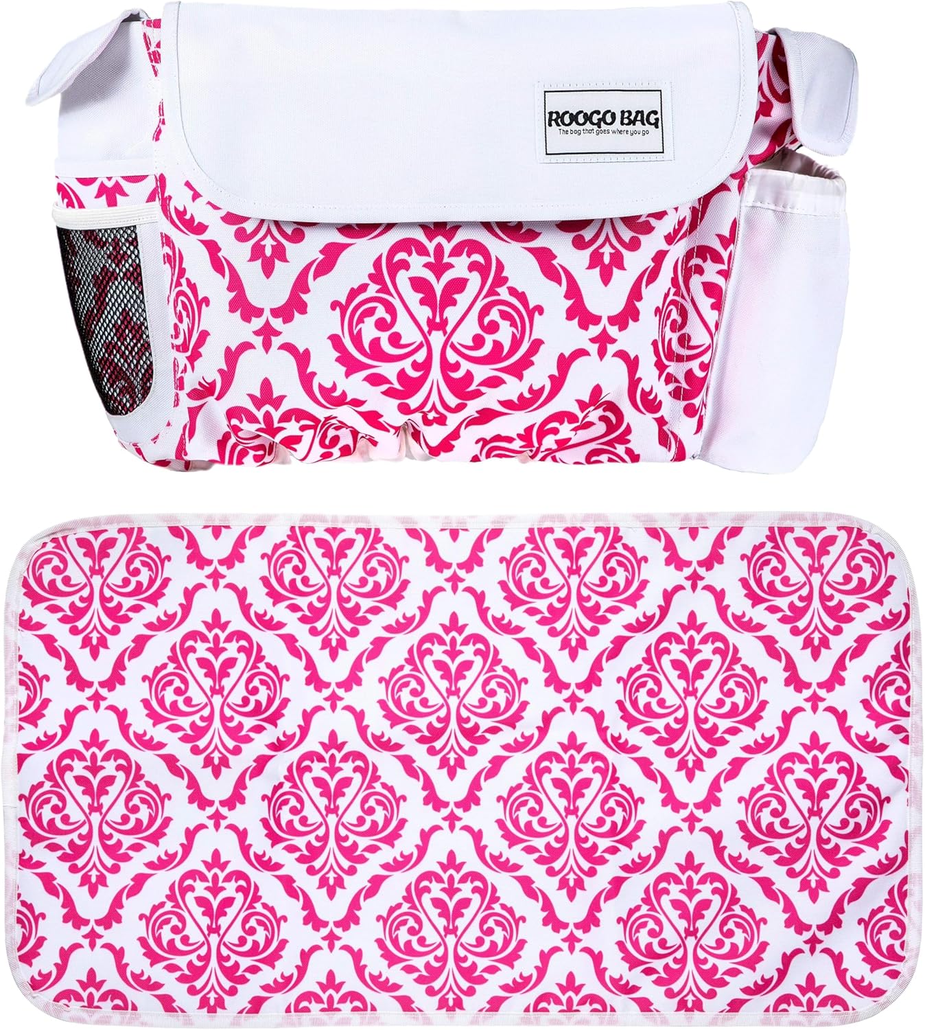 Roogo Convertible Diaper Bag with Car Seat & Stroller Attachment, Built-In Bottle Holder, Included Changing Pad Roogo Convertible Diaper Bag with Car Seat & Stroller Attachment, Built-In Bottle Holder, Included Changing Pad