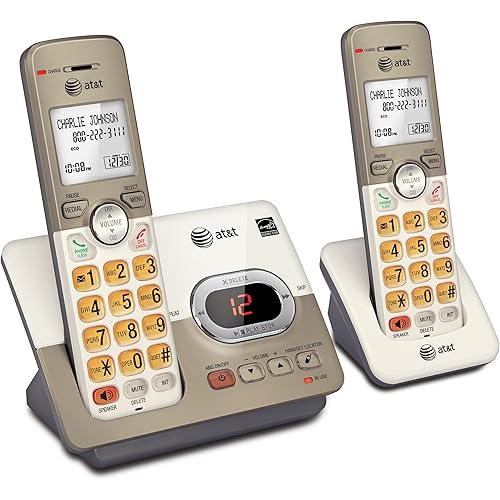 AT&T EL52213 2-Handset Cordless Phone with Answering System & Extra-large Backlit Keys