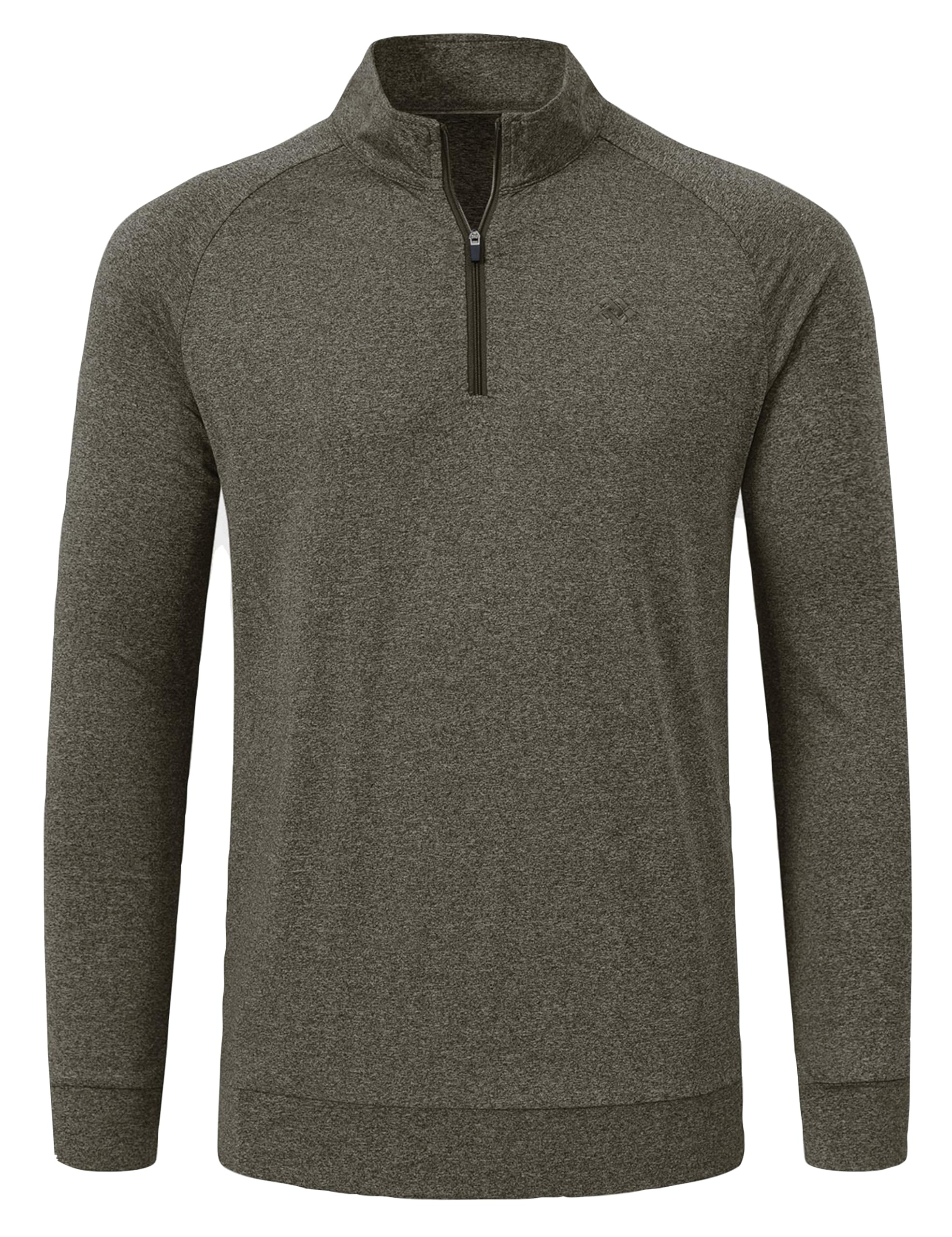 JINSHI Mens Long Sleeve Quarter Zip Pullover Stand Collar Active Golf Polo Shirt 1/4 Zipper Fleece Lining Workout Top