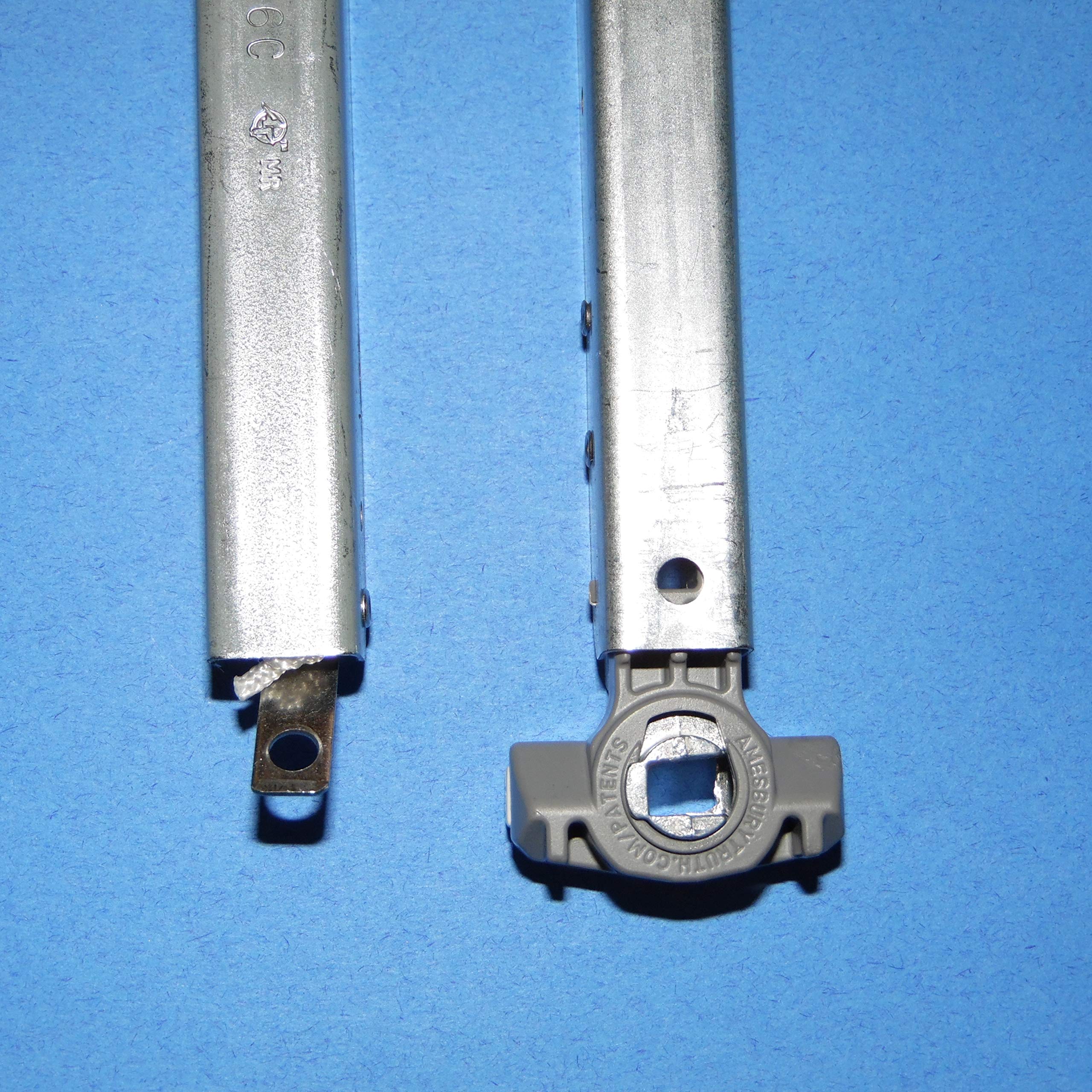 BSI 26" Inverted Block and Tackle Window Channel Stamped 26C with Clip and Shoe Shown