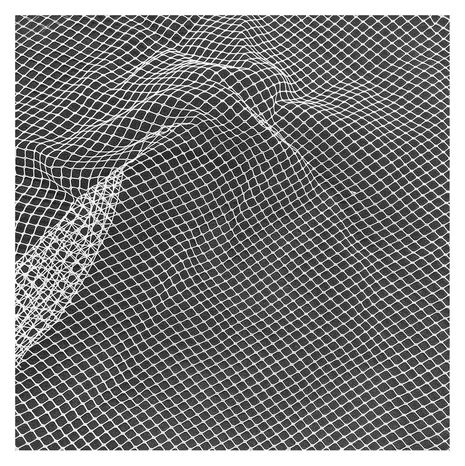 Tela De Malla for Costura, Red De Tul Inelástica Con Entramado De Rombos Ultrafino(Schwarz,90cmx150cm)