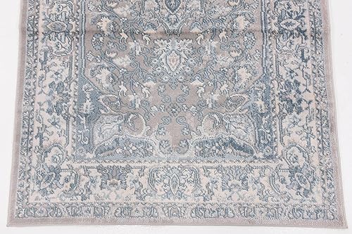 Miniatura 5 de Rugs.com Victoria Collection - Alfombra baja de 9 x 12 pies, 2 pulgadas, color gris oscuro, perfecta para salas de estar, comedores grandes, planos