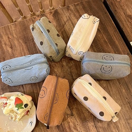 Miniatura 7 de Bolsas de cosméticos para mujer, 3 piezas, bolsa de cosméticos de pana, bolsas estéticas para mujer, bolsos de mano, bolsos de mano con puntos