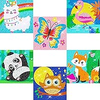 Vista 13 de Kits de arte de diamantes 5D para niños principiantes, kits fáciles de artes y manualidades para niños de 8 a 12 años, juego de manualidades
