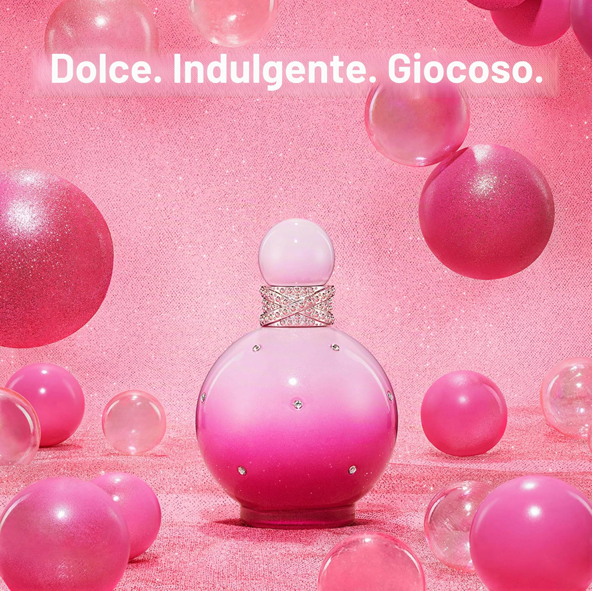 Britney Spears Candied Fantasy 30 ml, Eau de Toilette Donna | Fragranza Floreale Gourmand, Note di Bubblegum, Ibisco Rosa e Muschio, Flacone Rosa Sfumato