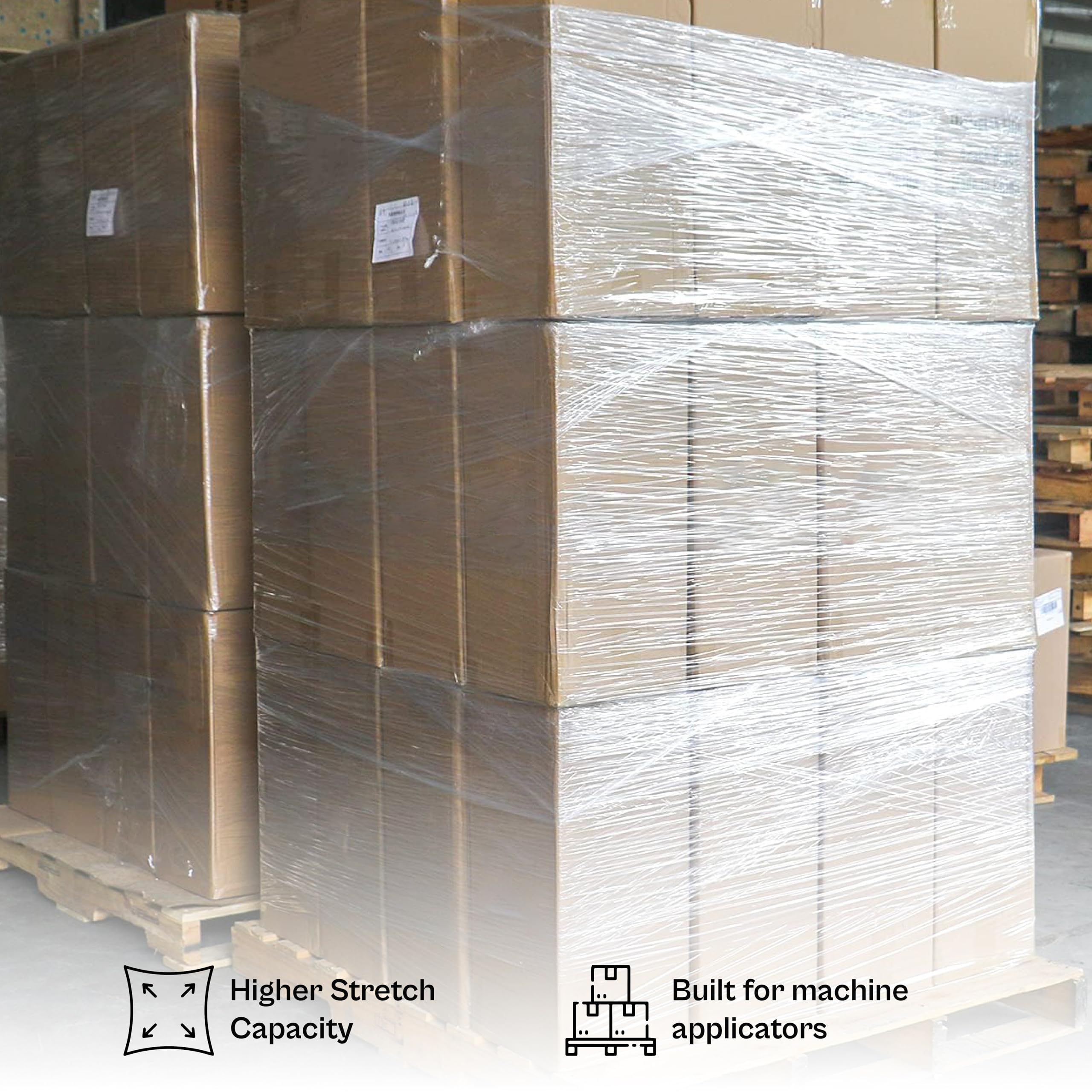 PSBM Lot de 40 rouleaux de film plastique étirable pour machine 50 cm x