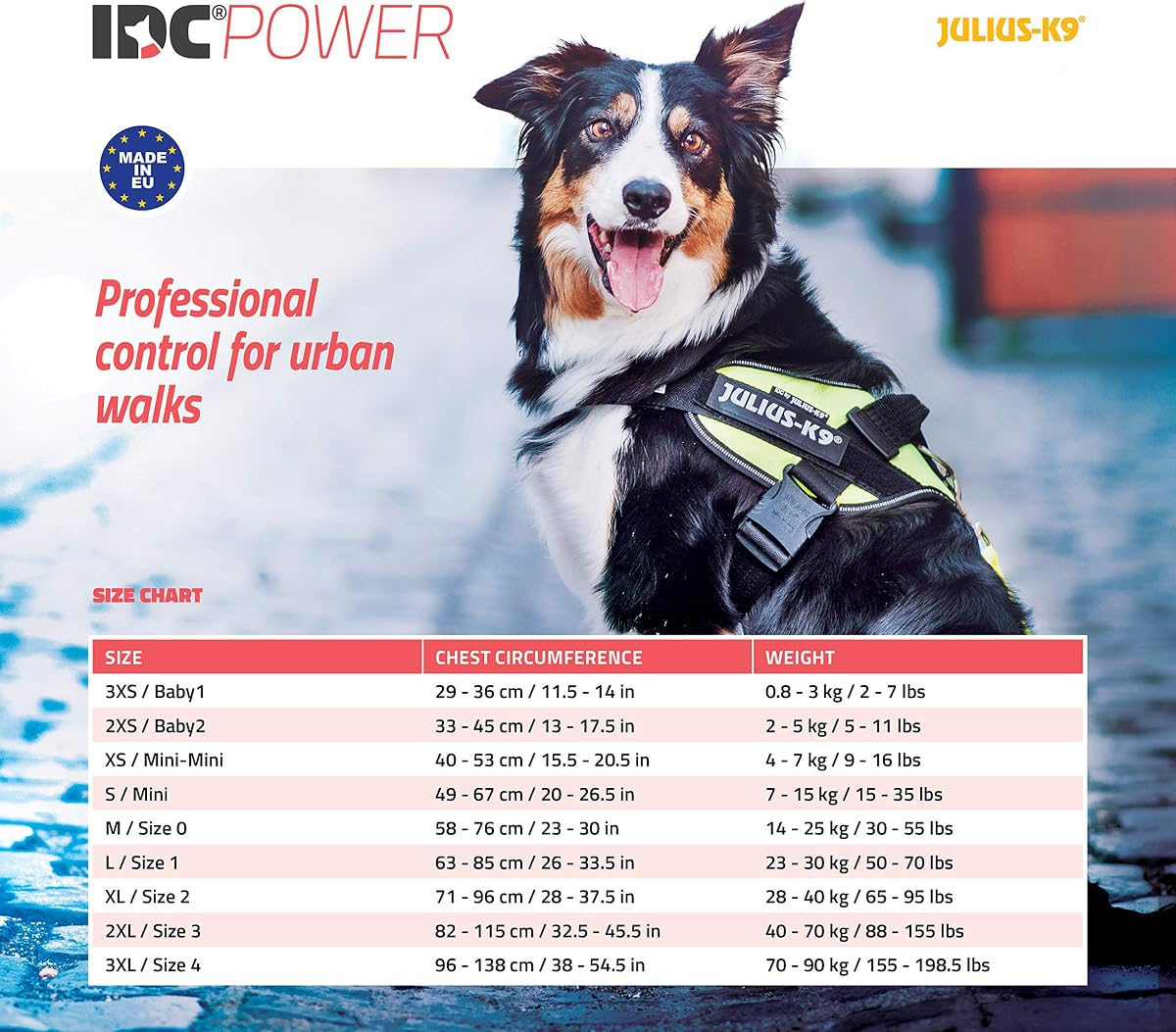 Julius-K9, 16IDC-DPN-M, IDC Powerharness, dog harness, Size: Mini, Dark Pink — view 4