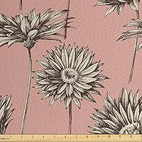 Vista 34 de Ambesonne Lattice Faux Suede Fabric by The Yard, Morocco Intricate Pattern Orient Influences, for Indoor Outdoor DIY Projects Upholstery, 2 Yards