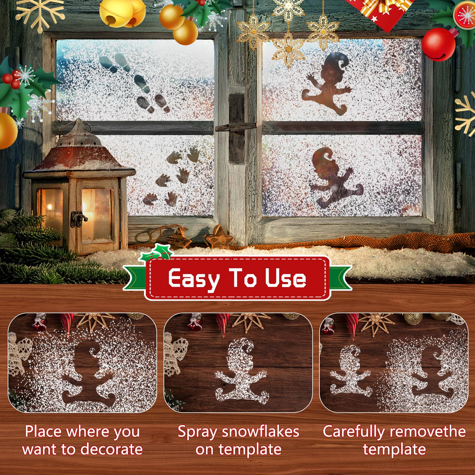 Wichtel Zubehör Set Weihnachten - Fußabdrücke Schablonen & Strickleiter