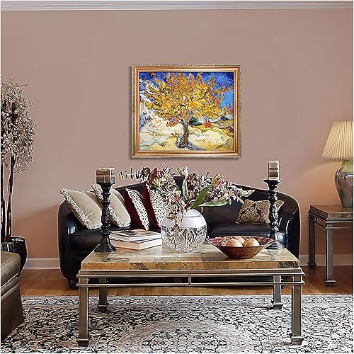 Miniatura 1468 de A&T ARTWORK The Starry Night de Vincent Van Gogh. Tamaño del marco: 36 x 30 pulgadas, tamaño de la imagen: 30 x 24 pulgadas, reproducciones clásicas