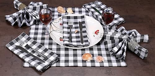 Miniatura 36 de Servilleta de tela de algodón de 18 x 18 pulgadas, color azul, servilletas de uso diario, servilletas de algodón, servilletas de boda, servilletas