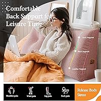 Vista 71 de Triangular Reading Pillow Wedge Headboard Back Support Pillow for Sitting up in Bed Daybed Bolster Backrest Couch Sofa Corner Cushion Medium Velvet