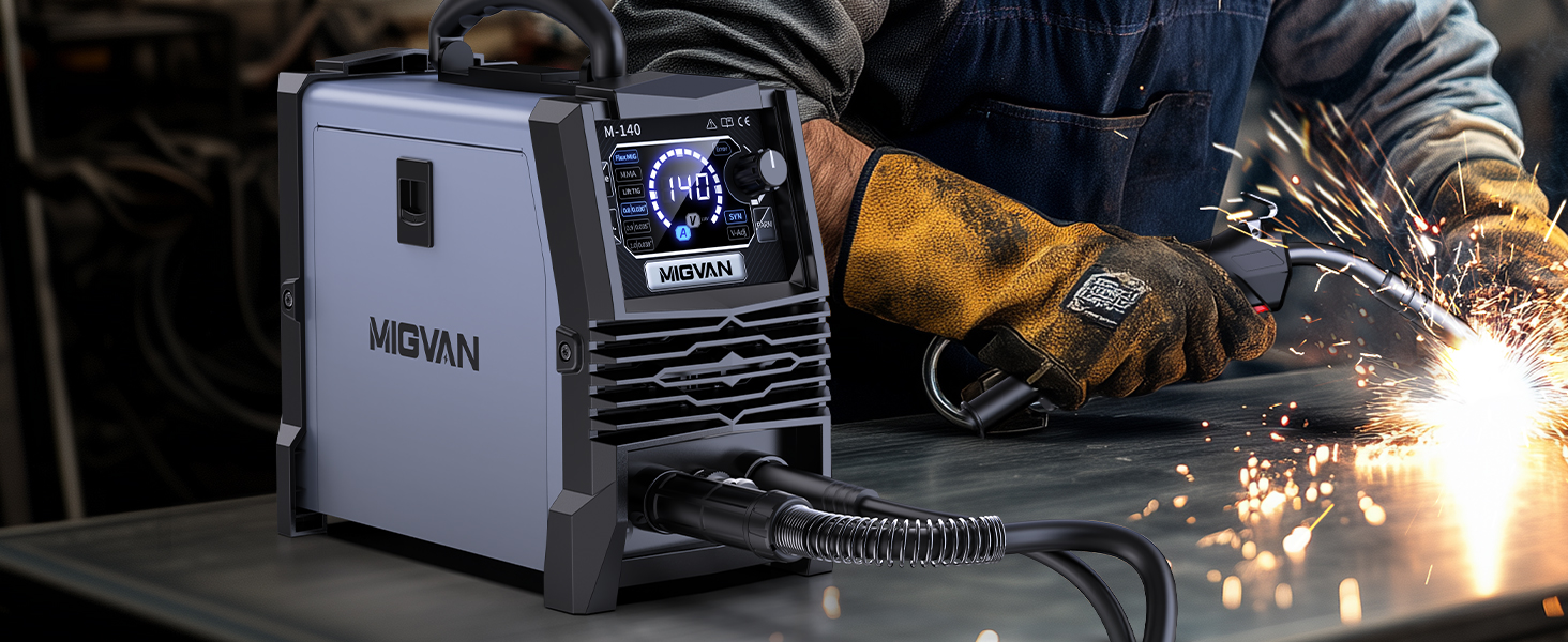 Amazon | MIGVAN 溶接機 100v ノンガス半自動 140A 使用率60％ 1台3役