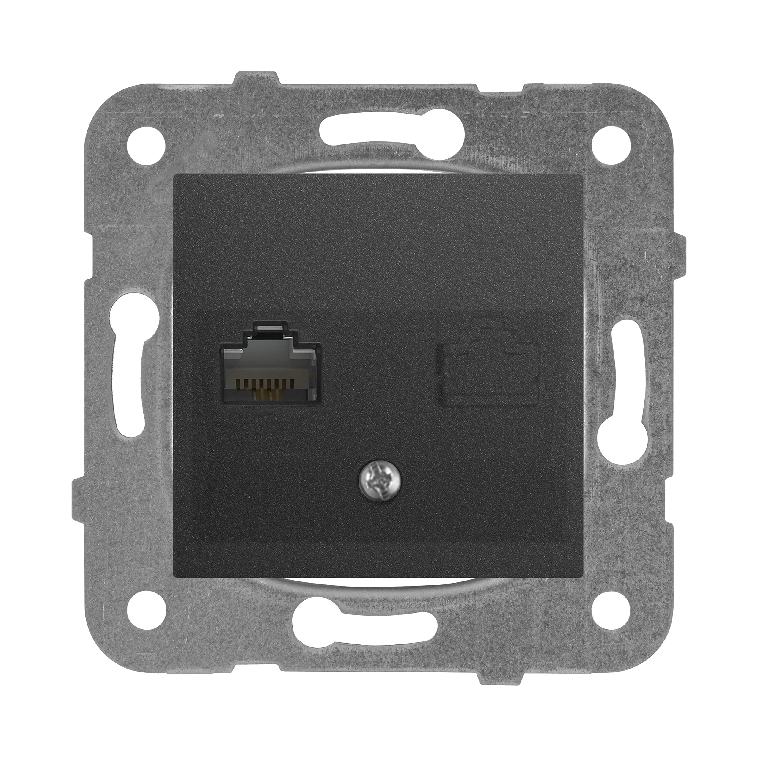 Viko Novella/Trenda Füme Data+Nümeris Cat6+Cat3 Mekanizma+Düğme Kapak