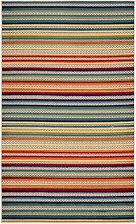 SAFAVIEH Washable Rug Outdoor Cabana Collection - 3' x 5', Ivory & Green...