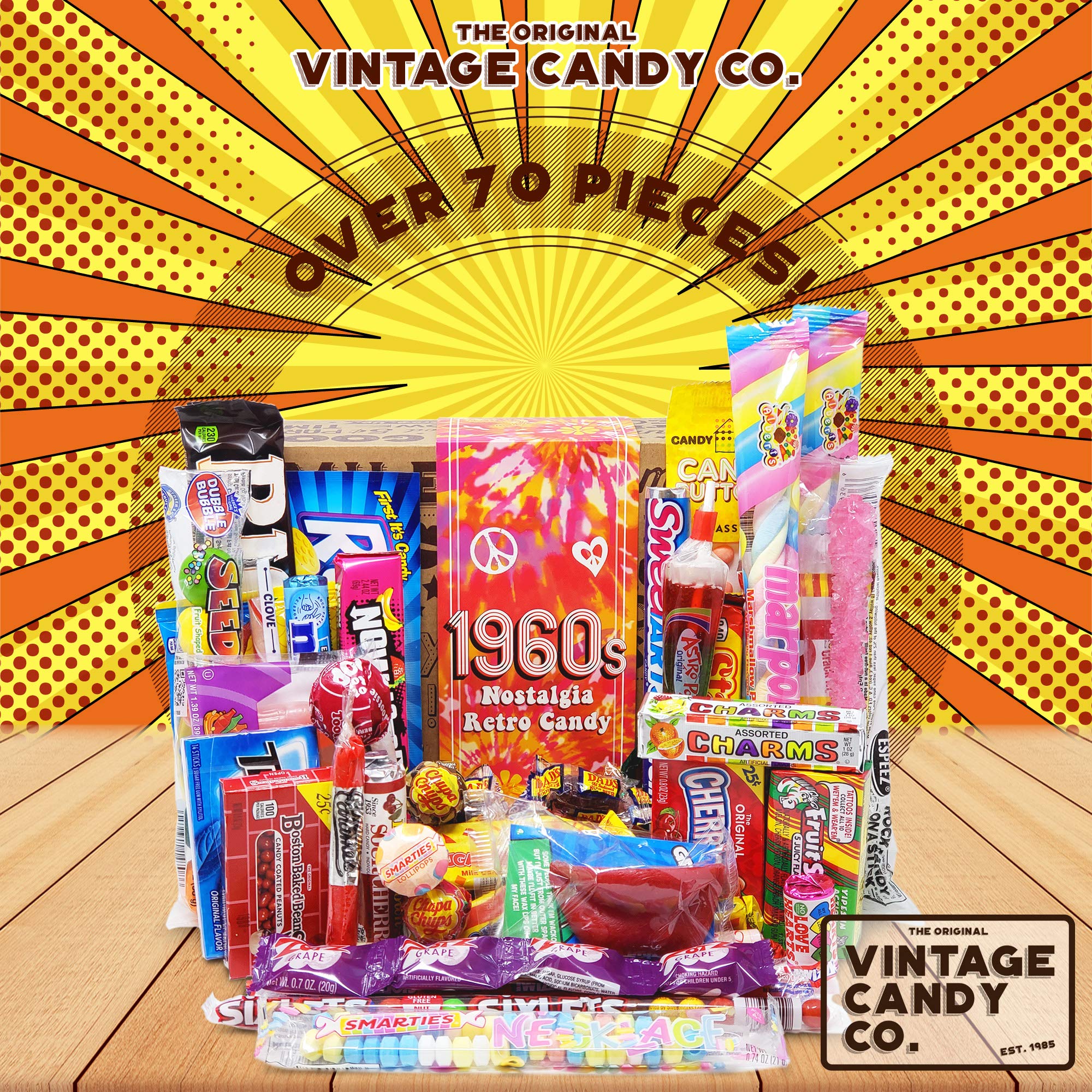 VINTAGE CANDY CO. 1960's RETRO CANDY GIFT BOX 60s Nostalgia Candies