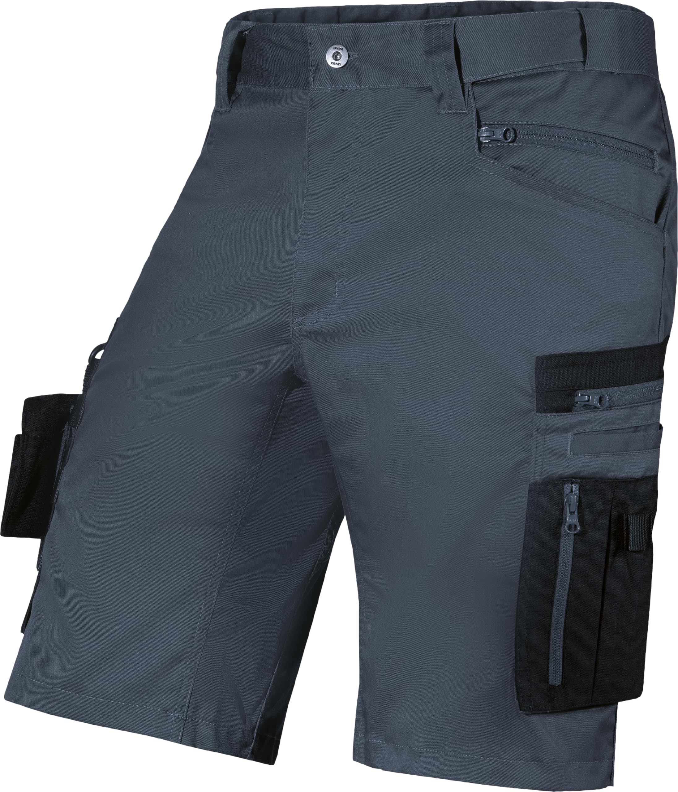 uvex echor Short de travail court de qualité supérieure pour homme - Taille extensible, léger, élastique et beaucoup d'espace de rangement