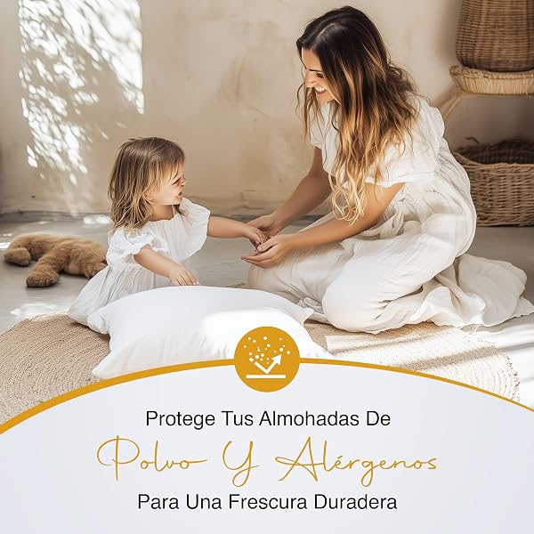 Utopia Bedding Protector de Almohada Impermeable 50x70 cm (Juego de 2) con Cremallera, Funda Almohada Certificado Oeko-Tex - 5