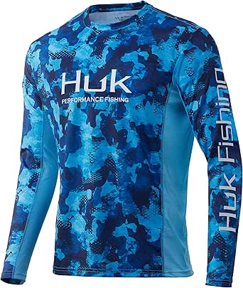 HUK KC Scott - Camisa De Pesca Estampada Para Hombre, Apex