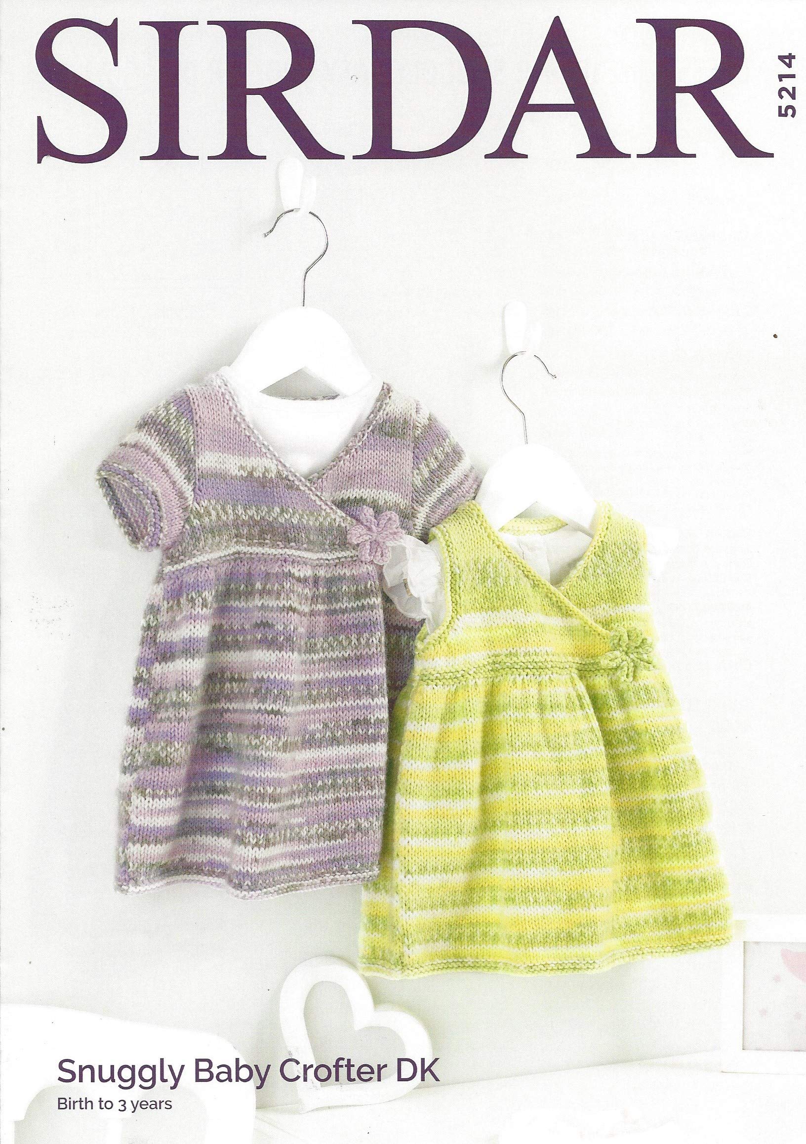 Sirdar Snuggly Baby Crofter DK Knitting Pattern - 5214 Dresses