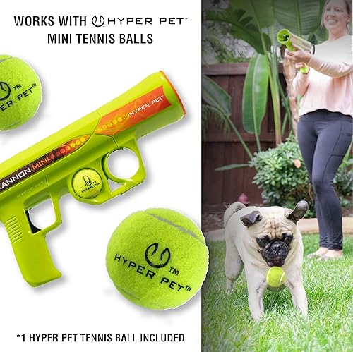Miniatura 2 de Hyper Pet K9 Kannon K2 - Lanzador de pelotas, juguetes interactivos para perros (carga y lanzar pelotas de tenis para que los perros la atrapen) Los