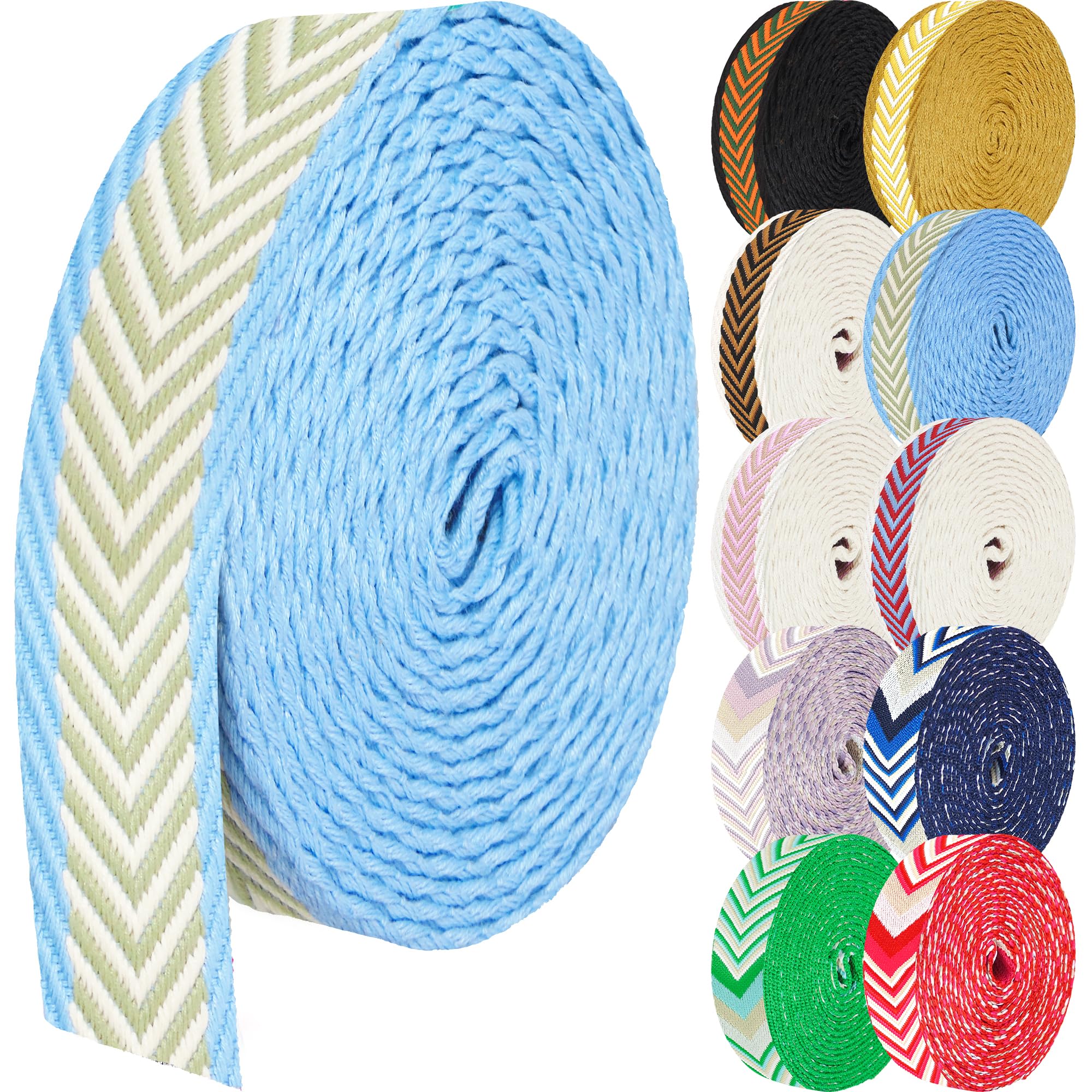 Grosun 1.5 inch Patterned Nylon Webbing Belt Webbing Straps Purse Straps Backpack Straps Nylon Belt