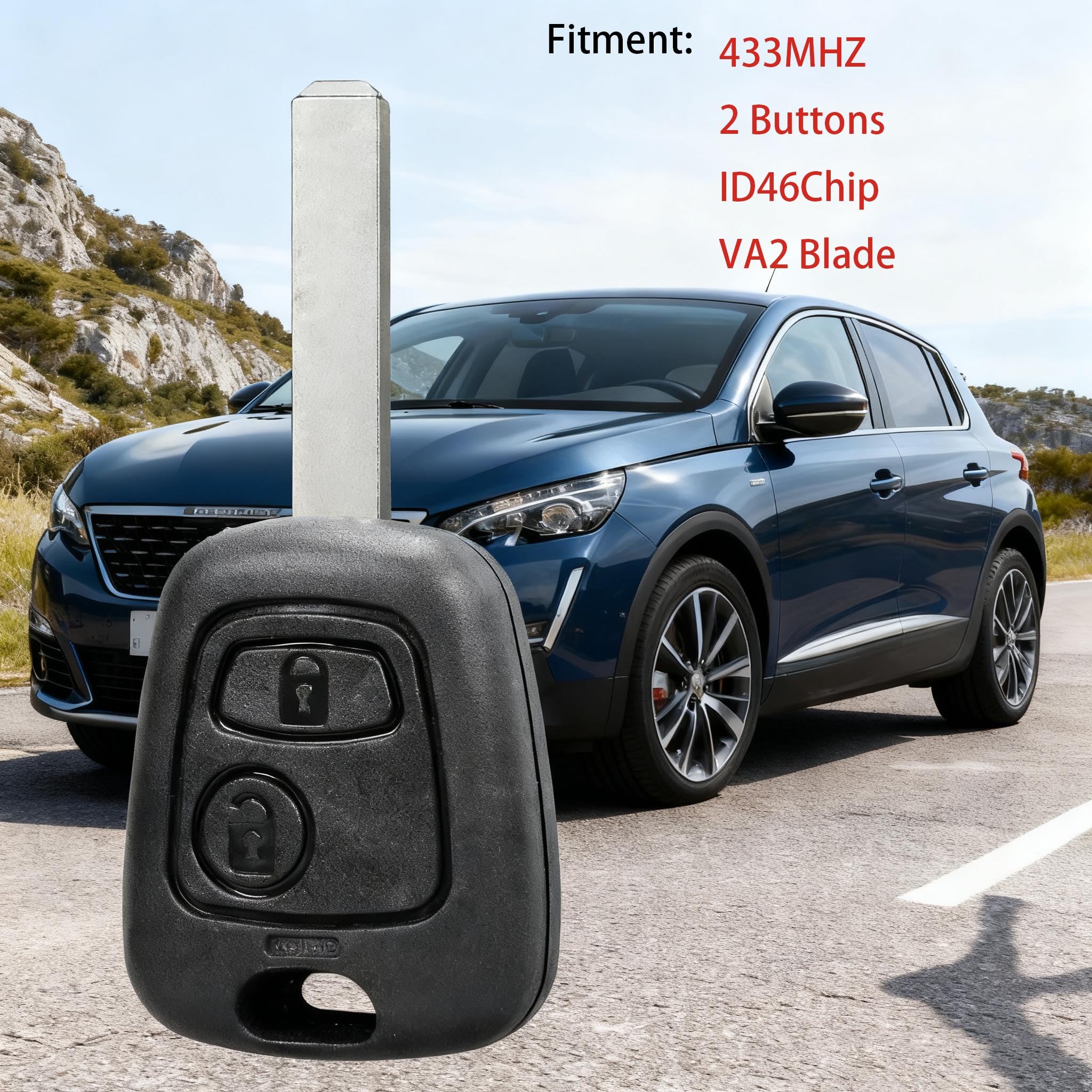 SALPIE - Guscio Chiave Auto Compatibile con Citroen C1 C2 C3