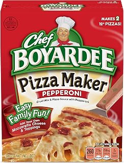 Chef Boyardee Pepperoni Pizza Maker Kit 31.85oz, 6-Pack - Real Pepperoni Pizza Fun for Families, 10g Protein