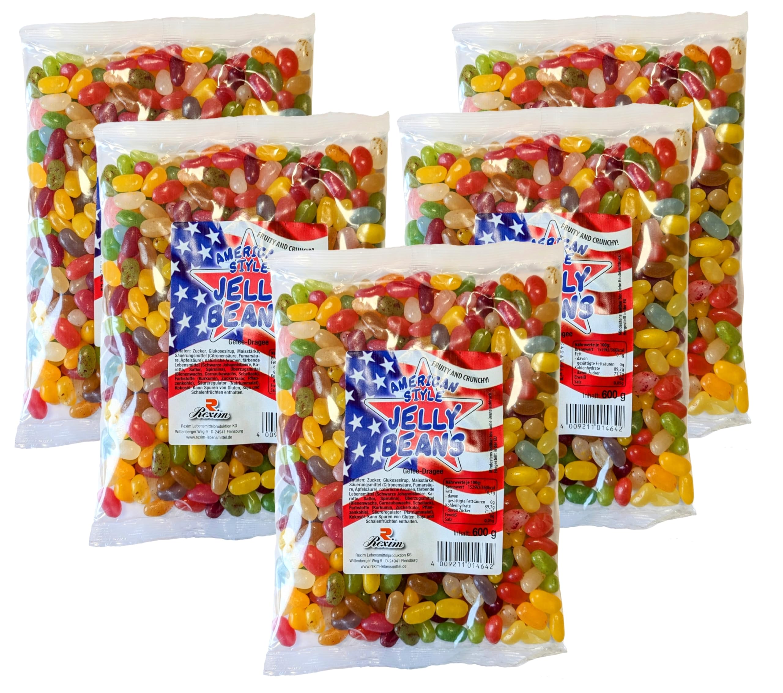 5x Rexim American Jelly Beans 600g