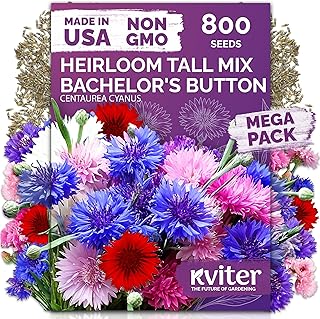 KVITER 800 Mix Bachelor Button Seeds (Centaurea cyanus) – Cornflower S...