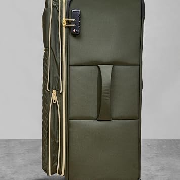 Rock Sloane Medium 52/59L Expandable Soft Shell Suitcase - Khaki