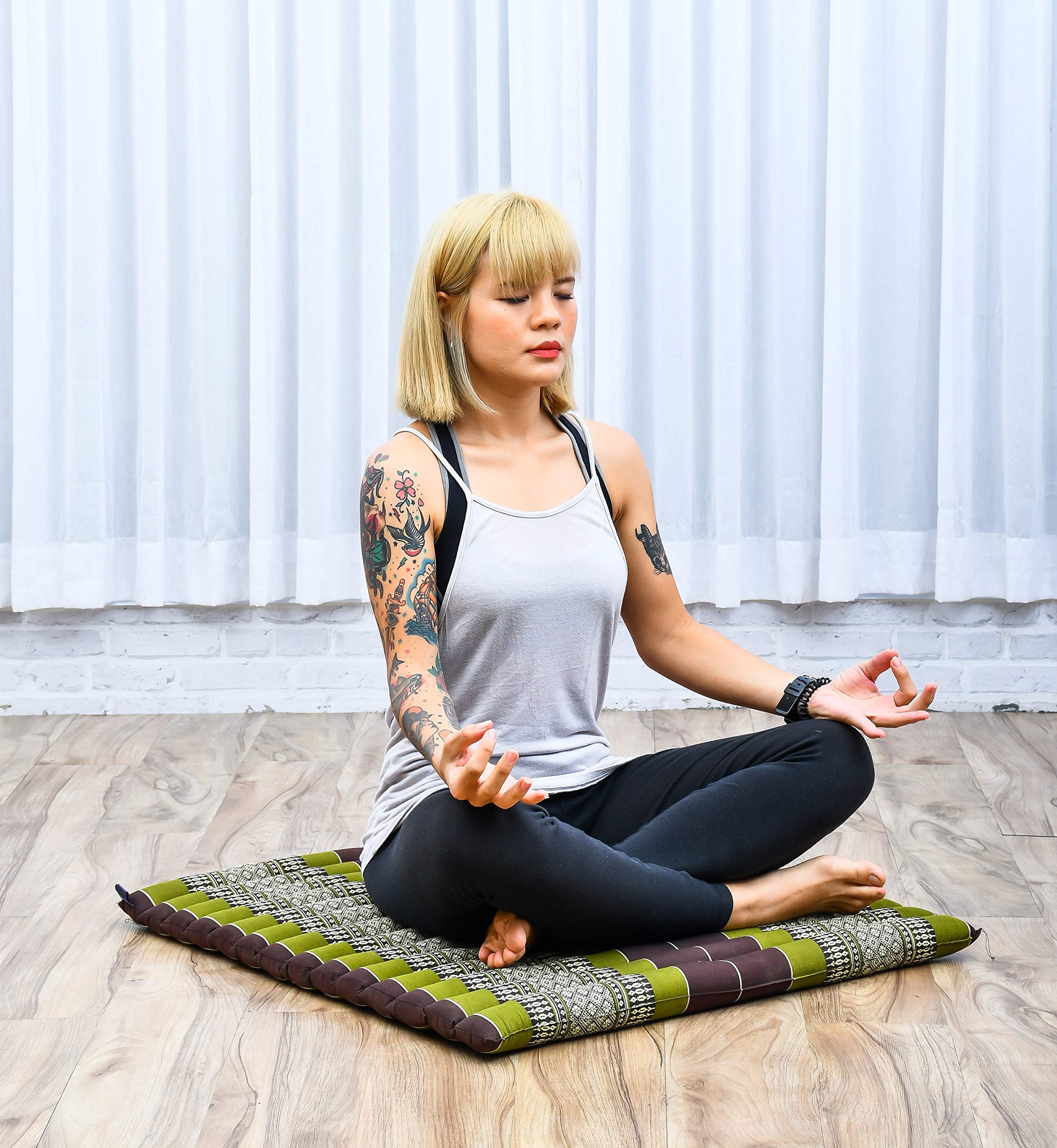 Leewadee Zabuton Tappeto Meditazione - Cuscino da Pavimento Kapok Yoga Zen Inginocchiarsi