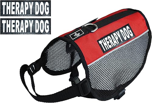 Miniatura 3 de Terapia perro malla chaleco arnés Cool Comfort nylon para perros pequeño medio compra viene con 2 parches reflectantes para perros extraíbles