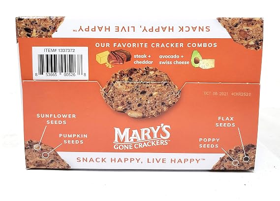 18oz Mary's Gone Crackers Organic, 9 Ounce (Pack of 2)