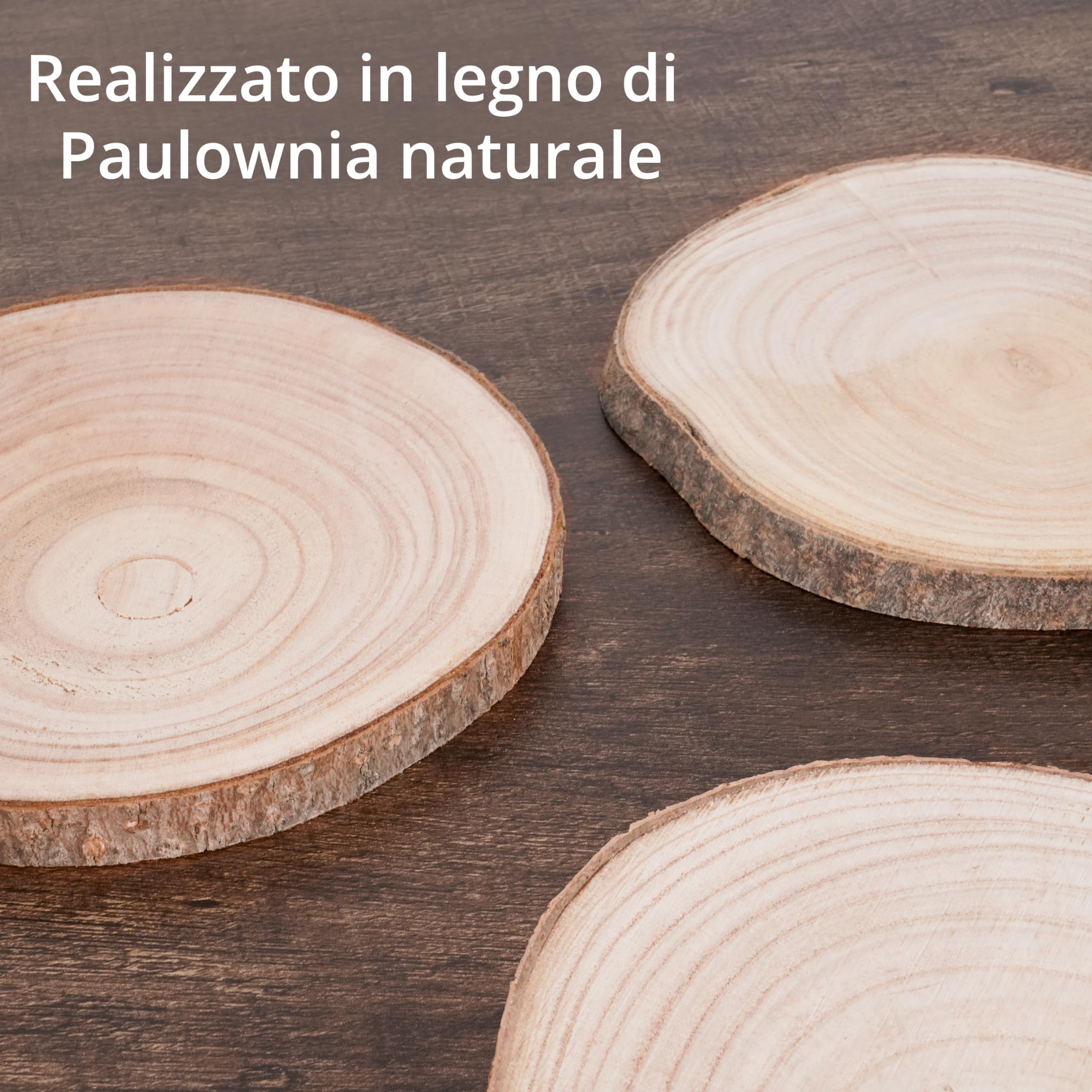 Vassoio In Legno Di Paulonia Artigianale - 50,5x15x5 Cm Per Centrotavola Rustico