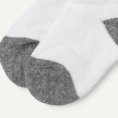 Miniatura 5 de Tienda Essentials - Calcetines unisex de algodón con corte bajo y acolchados para niños y niñas, 14 pares