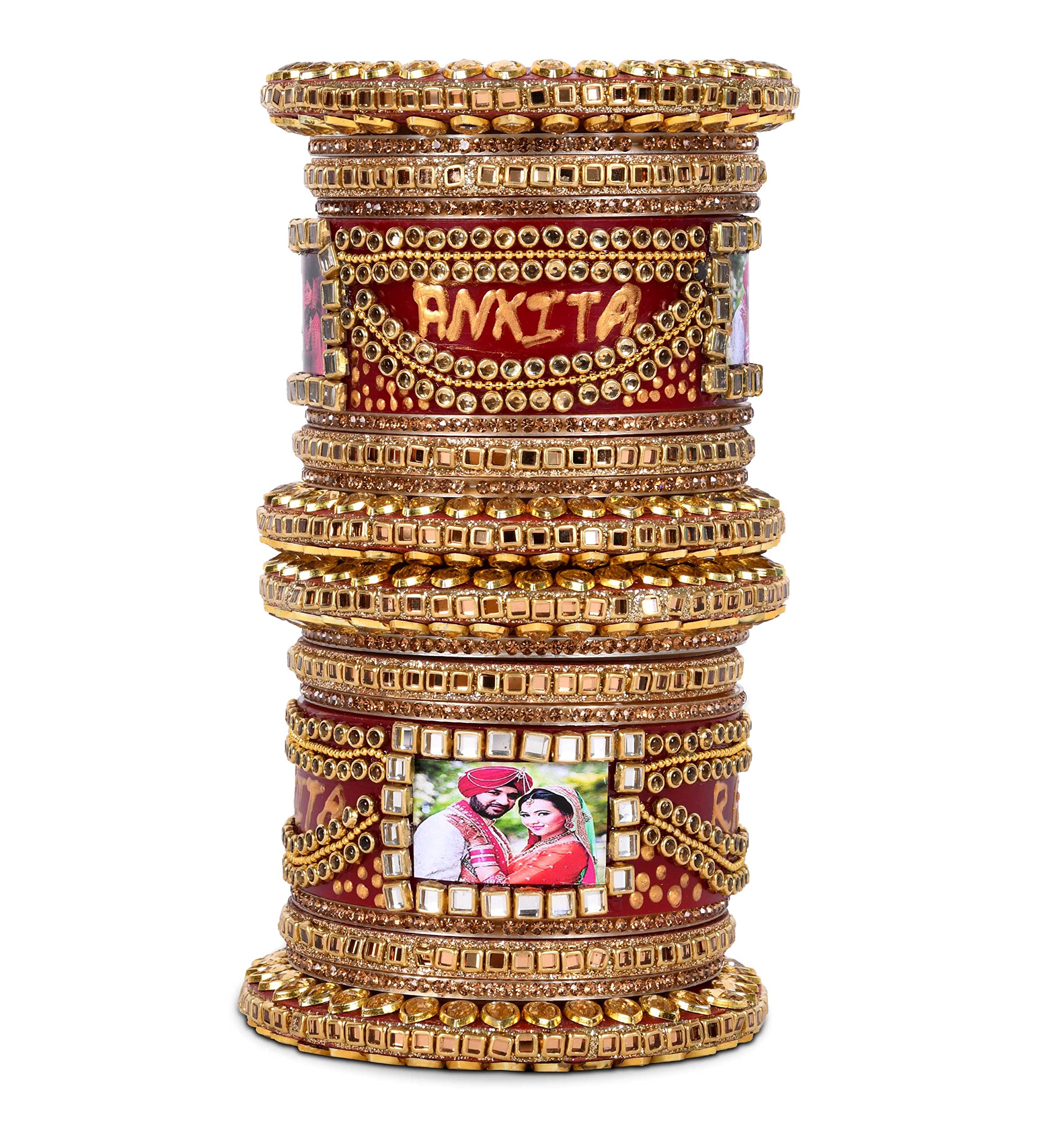 BRIDAL GARNISH Plastic Traditional Photo & Name Here (Personalise, 2.6) Chuda Women Fashion Designer Plastic Kada Designer Stone Chura Base Glittery Design Embroidry Women Fashion Designing Kada For Women And Girls Bangle Chura I Wedding Chura I Brid (B0BK8Q8RM6) Amazon Price History, Amazon Price Tracker