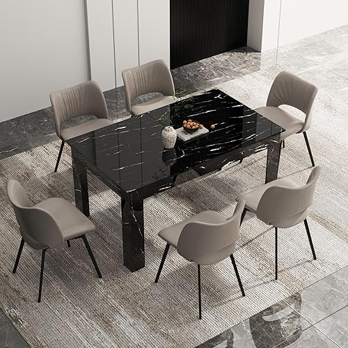 Miniatura 7 de Mesa de comedor extensible para 6 a 10 personas, mesa de comedor de madera, moderna mesa extensible para reuniones, reuniones para cocinas pequeñas,