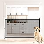 NWK Magic Dog Gate for Stairs Pet Gate for The House Providing a Safe Enclosure for Pets to Play and Rest, 6 Hooks Design (30\'\' X 70\'\')