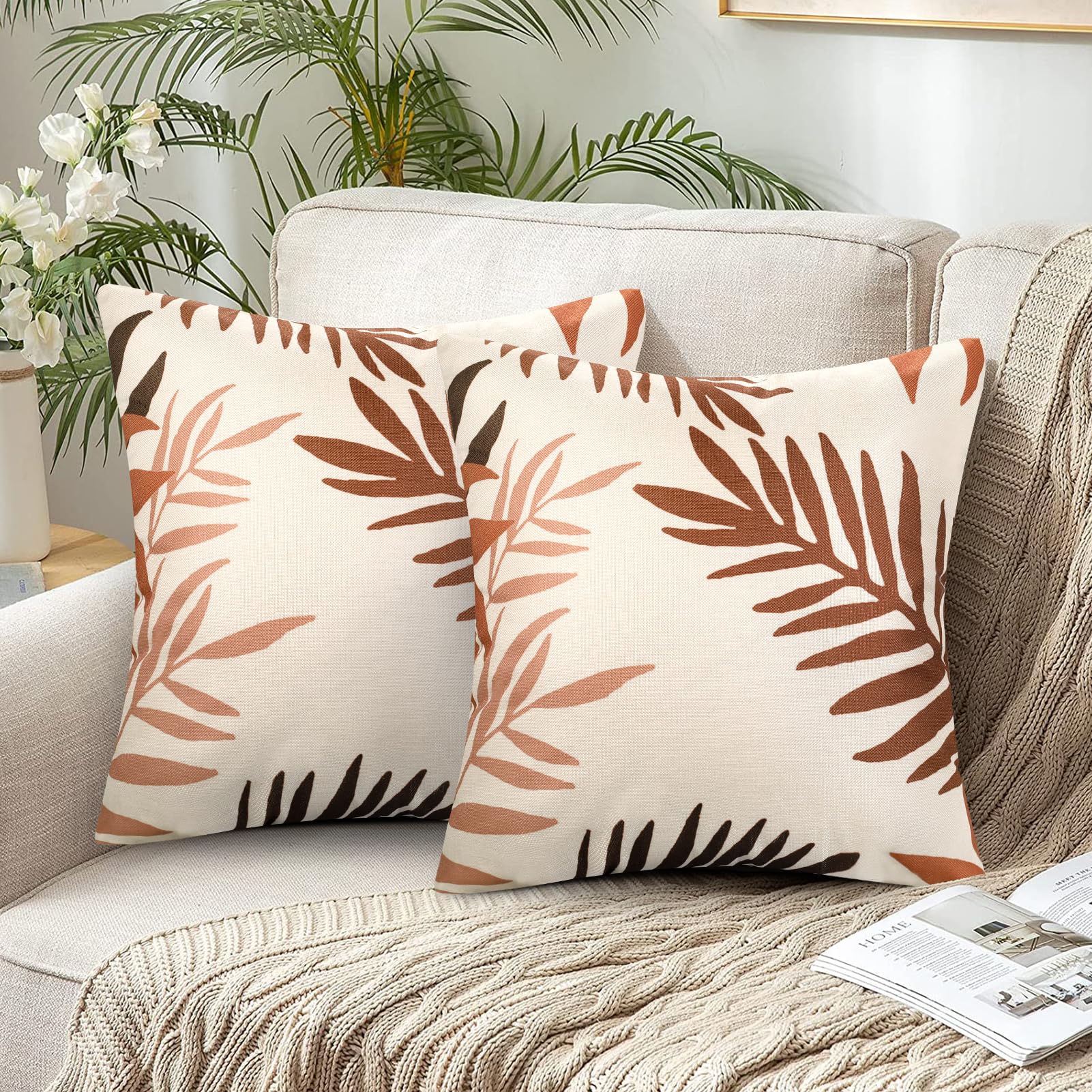 Housse Coussin 40X40 Lin Exterieur Impermeable Housse De Coussin Bohème