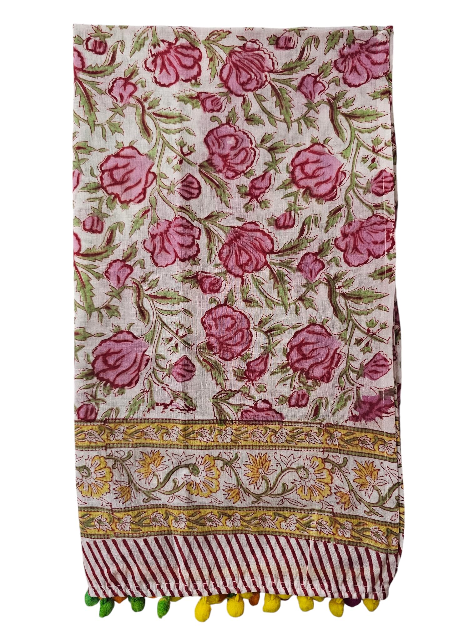 INDIANHANDICRAFTS Bufandas indias con estampado de bloques de mano, 5 unidades, bufanda de algodón para mujer, tamaño 55,8 x 183,8 cm, estola para fiestas, Color Azul, 22x72 Inch