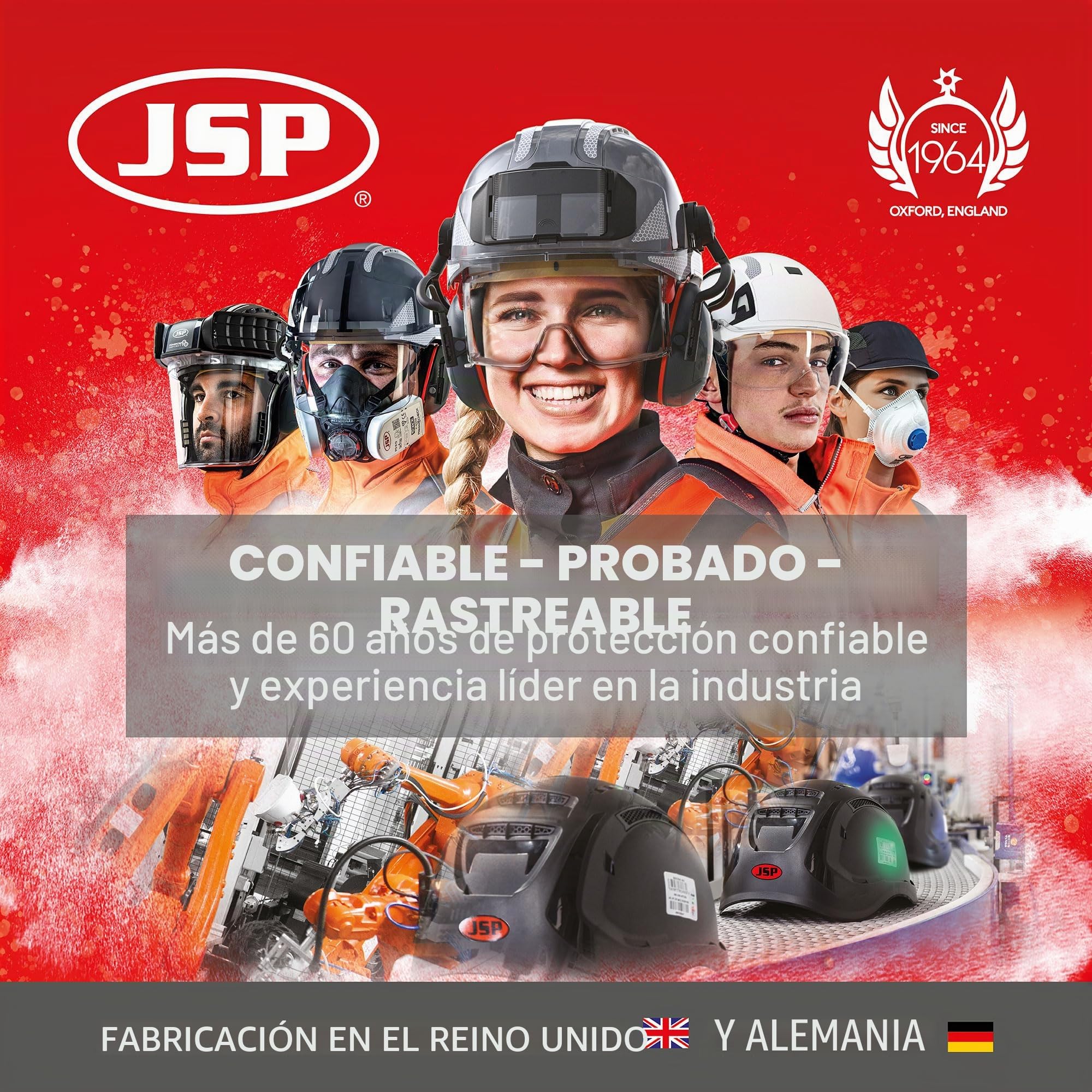JSP PowerCap Active Respirador Motorizado con Gorra Antigolpes | Protección contra polvo y partículas. Batería 8 h y USB. TH1. Madera, bricolaje. EN 12941 & EN 812.