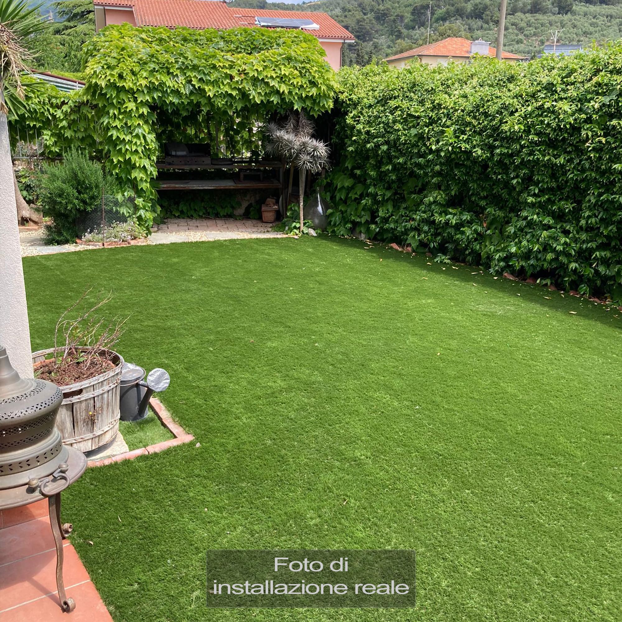 Yelloo - Gazon Synthétique Exterieur (20 mm 1x10m) Pelouse Synthetique Exterieur, Faux Gazon pour Balcon, Terrasse, Herbe Synthetique Exterieur, Tapis Gazon Artificiel, Rouleau Fausse Herbe Exterieur