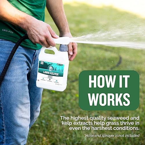 Miniatura 3 de Turf Titan Lawn Kelper - Fertilizante para césped y plantas, fertilizante líquido con extracto de algas marinas para césped exuberante y verde,