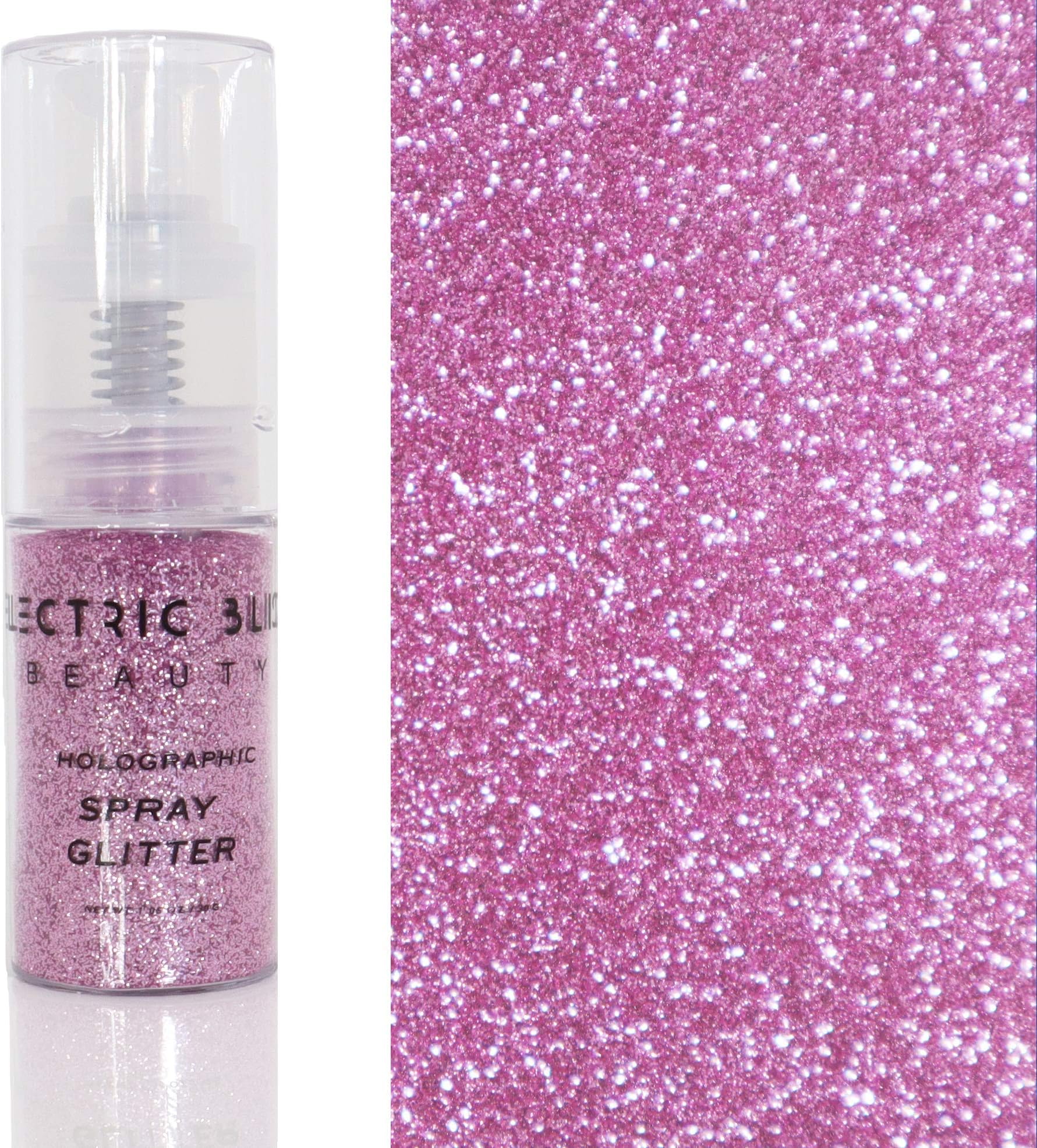 30 Grams Loose Glitter Spray - Holographic Glitter Spray - Cosmetic Grade - Makeup Face Body Nail Festival Rave Beauty Craft (Pink)